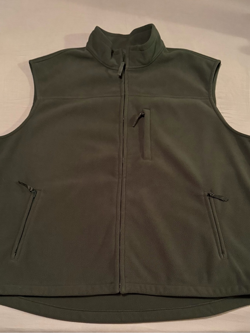 Duluth Trading Co Olive Green Full-Zip Fleece Vest